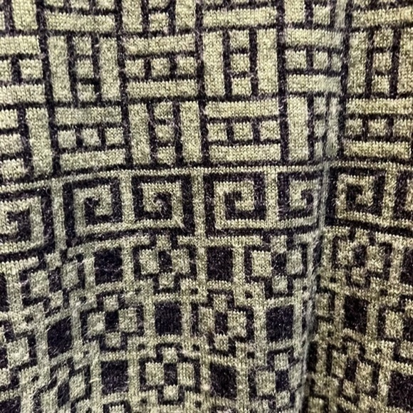 Vintage LECONTE Merino Wool Oversized dark academia Crewneck Sweater SZ M Italy - Picture 3 of 10